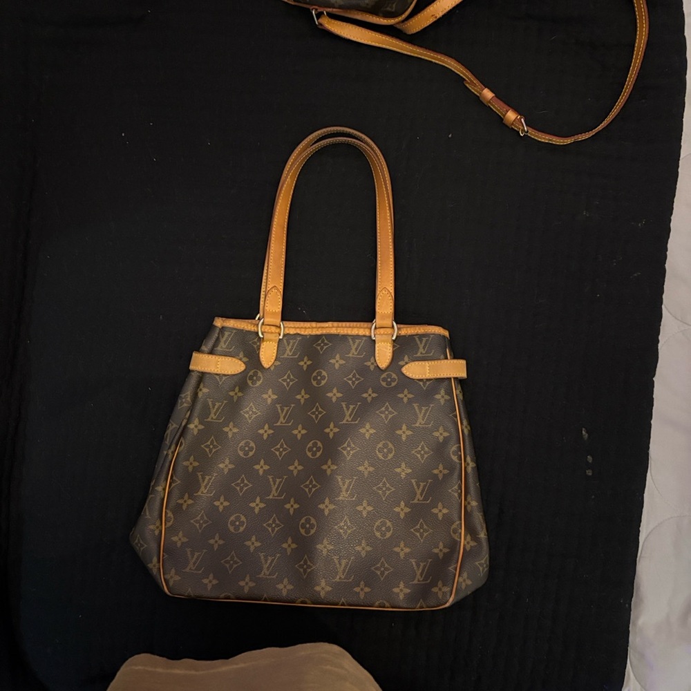 Louis Vuitton Monogram Shoulder Bag in Brown and Tan